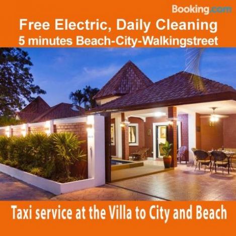 Villa Sabai Free Electricity 5 minutes to Walking street and Beach