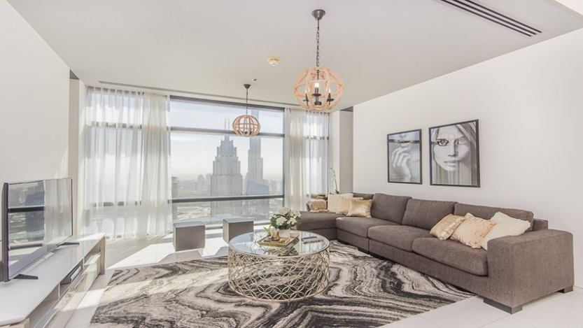 Elegant 1 Bedroom Apartment With Full Burj Khalifa/Fountain View In Index Tower DIFC